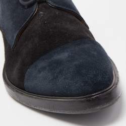 Givenchy Black/Navy Blue Suede Lace Up Derby Size 43