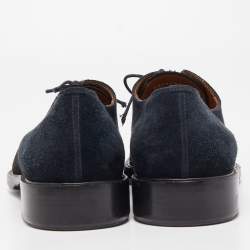 Givenchy Black/Navy Blue Suede Lace Up Derby Size 43