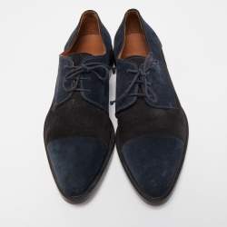 Givenchy Black/Navy Blue Suede Lace Up Derby Size 43