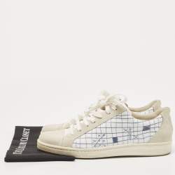Givenchy Tricolor Printed Leather and Suede Low Top Sneakers Size 43.5