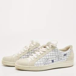 Givenchy Tricolor Printed Leather and Suede Low Top Sneakers Size 43.5