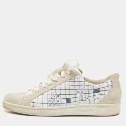 Givenchy Tricolor Printed Leather and Suede Low Top Sneakers Size 43.5