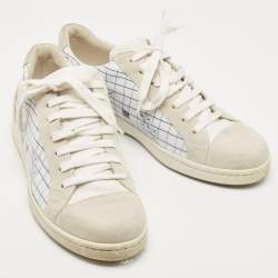 Givenchy Tricolor Printed Leather and Suede Low Top Sneakers Size 43.5