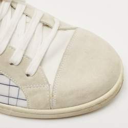 Givenchy Tricolor Printed Leather and Suede Low Top Sneakers Size 43.5