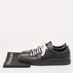 Givenchy Black Leather Low Top Sneakers Size 43.5