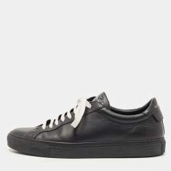 Givenchy Black Leather Low Top Sneakers Size 43.5