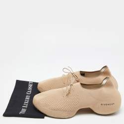 Givenchy Beige Knit Fabric TK-360 Sneakers Size 45