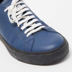 Givenchy Blue Leather Lace Up Sneakers Size 42