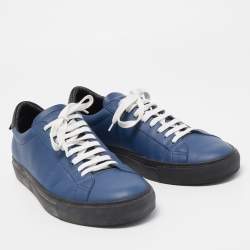 Givenchy Blue Leather Lace Up Sneakers Size 42