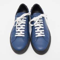 Givenchy Blue Leather Lace Up Sneakers Size 42
