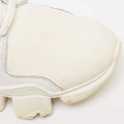 Givenchy White Neoprene and Leather Jaw Sneakers Size 43.5