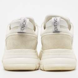 Givenchy White Neoprene and Leather Jaw Sneakers Size 43.5