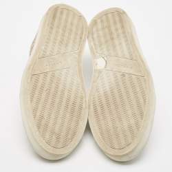Givenchy Beige/Brown Python Leather Skate Slip On Sneakers Size 42