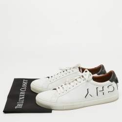 Givenchy White Leather Reverse Logo Urban Street Sneakers Size 44