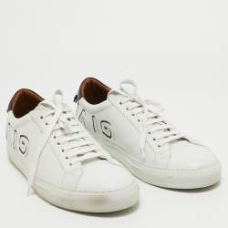 Givenchy White Leather Reverse Logo Urban Street Sneakers Size 44