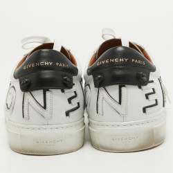 Givenchy White Leather Reverse Logo Urban Street Sneakers Size 44