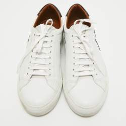Givenchy White Leather Reverse Logo Urban Street Sneakers Size 44