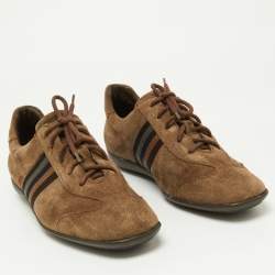 Givenchy Brown Suede Low Top Sneakers Size 42
