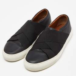Givenchy Black Leather and Elastic Band Slip On Sneakers Size 41