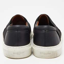 Givenchy Black Leather and Elastic Band Slip On Sneakers Size 41