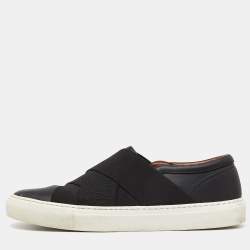 Givenchy Black Leather and Elastic Band Slip On Sneakers Size 41