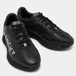 Givenchy Black Leather Lace Up  Sneakers Size 45