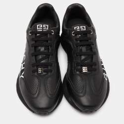 Givenchy Black Leather Lace Up  Sneakers Size 45