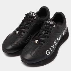 Givenchy Black Leather Lace Up  Sneakers Size 45