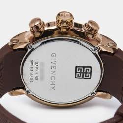 Givenchy White Rose Gold Plated Stainless Steel & Rubber GV.5215M Men's Wristwatch 44 mm