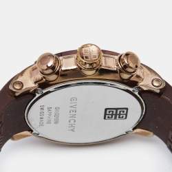 Givenchy White Rose Gold Plated Stainless Steel & Rubber GV.5215M Men's Wristwatch 44 mm