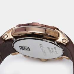 Givenchy White Rose Gold Plated Stainless Steel & Rubber GV.5215M Men's Wristwatch 44 mm