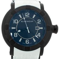 Givenchy Black PVD Coated Stainless Steel Silicon Rubber GV.5254J Men's Wristwatch 48 mm