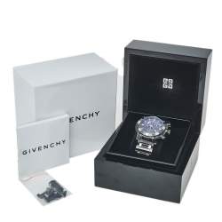 Givenchy Black PVD Coated Stainless Steel Chrono GV.5220J Men's Wristwatch 48 mm
