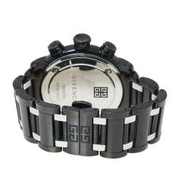 Givenchy Black PVD Coated Stainless Steel Chrono GV.5220J Men's Wristwatch 48 mm