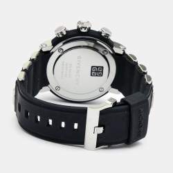 Pre Owned Givenchy Silver Stainless Steel Rubber GV.5213J Men's Wristwatch 48 mm