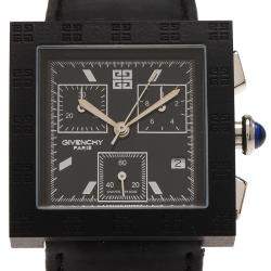 Pre Owned Givenchy Black Stainless Steel Apsaras Men's Wristwatch 32MM