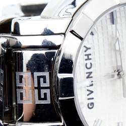 Pre Owned Givenchy White Stainless Steel GV.5202M Men's Wristwatch 44 mm