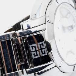 Pre Owned Givenchy White Stainless Steel GV.5202M Men's Wristwatch 44 mm