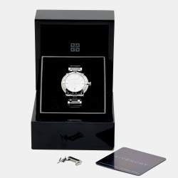Pre Owned Givenchy White Stainless Steel GV.5202M Men's Wristwatch 44 mm