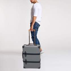 Globe Trotter Tricolor Fiber Board And Leather Centenary Carry On Suitcase