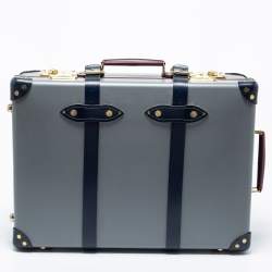 Globe Trotter Tricolor Fiber Board And Leather Centenary Carry On Suitcase
