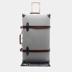 Globe-Trotter Tricolor Fiber Board And Leather Medium Centenary Check In Suitcase