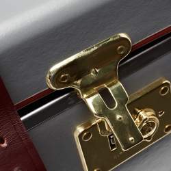 Globe-Trotter Tricolor Fiber Board And Leather Medium Centenary Check In Suitcase