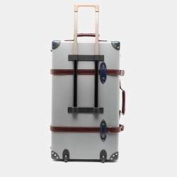 Globe-Trotter Tricolor Fiber Board And Leather Medium Centenary Check In Suitcase