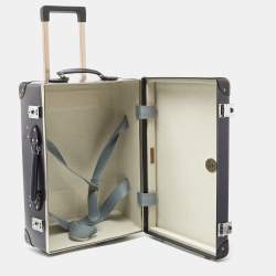مملوكة مسبقًا Globe-Trotter Navy Blue Fibreboard 2 Wheels Carry-On Suitcase 50