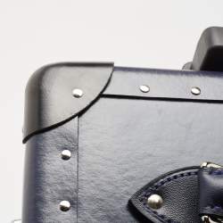مملوكة مسبقًا Globe-Trotter Navy Blue Fibreboard 2 Wheels Carry-On Suitcase 50