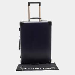 مملوكة مسبقًا Globe-Trotter Navy Blue Fibreboard 2 Wheels Carry-On Suitcase 50