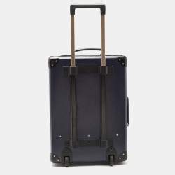 مملوكة مسبقًا Globe-Trotter Navy Blue Fibreboard 2 Wheels Carry-On Suitcase 50