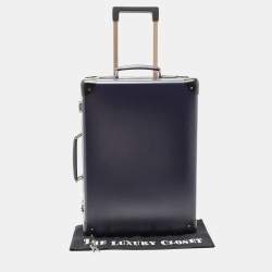 Globe-Trotter Navy Blue Fibreboard 2 Wheels Carry-On Suitcase 50