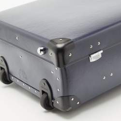 Globe-Trotter Navy Blue Fibreboard 2 Wheels Carry-On Suitcase 50